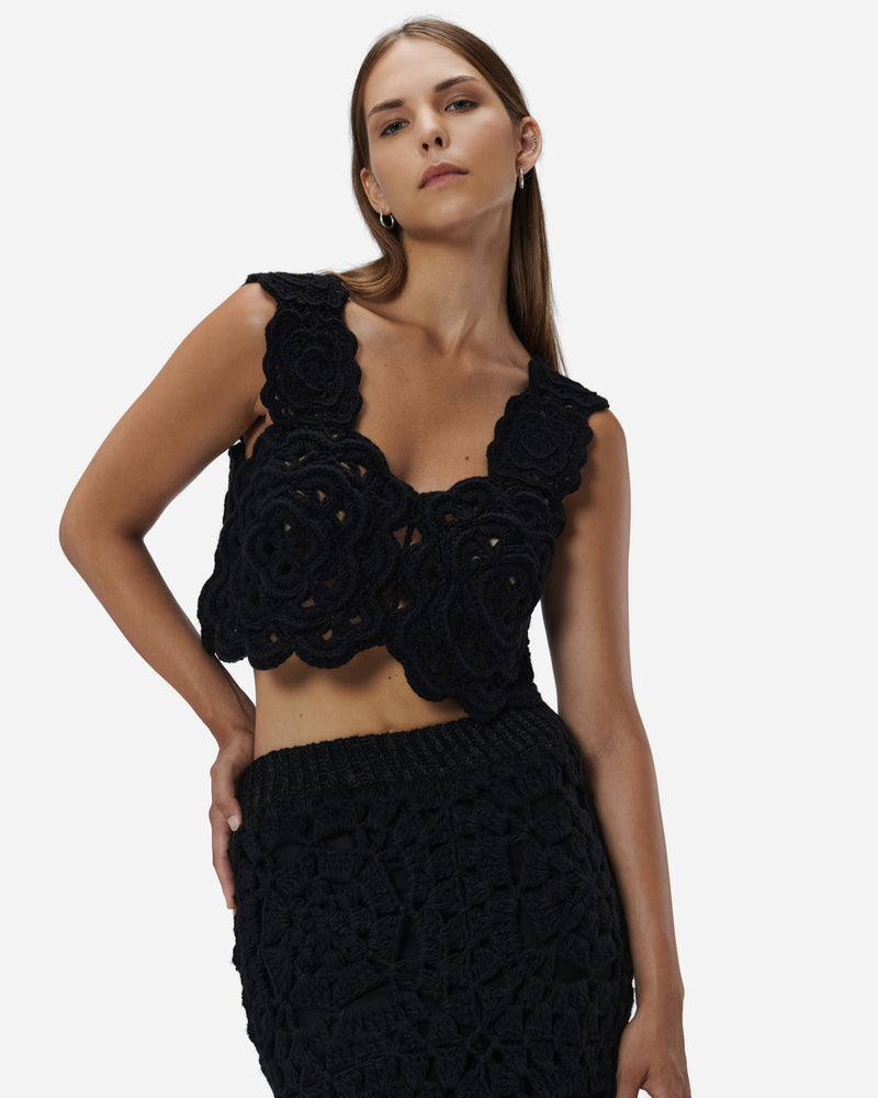 CROPPED CROCHET TOP
